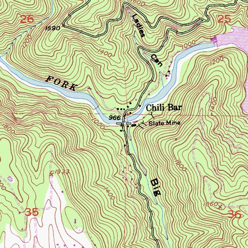 Topographic Map of Big Canyon, CA