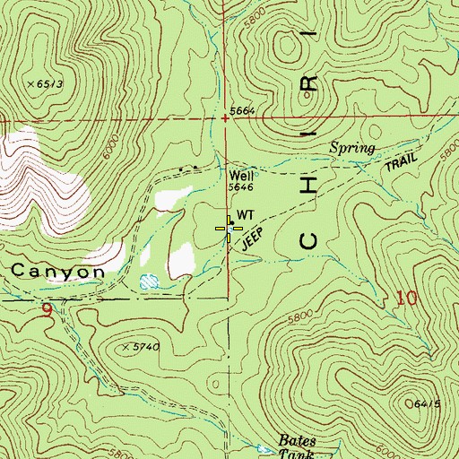 Topographic Map of Baldridge Tank, AZ