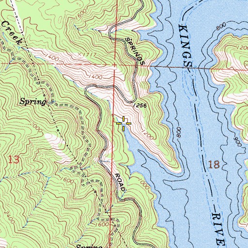 Topographic Map of Billy Creek, CA
