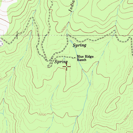 Topographic Map of Blue Ridge Ranch, CA