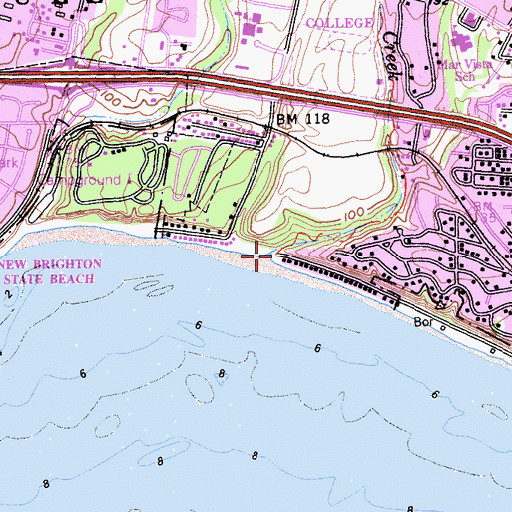 Topographic Map of Borregas Creek, CA