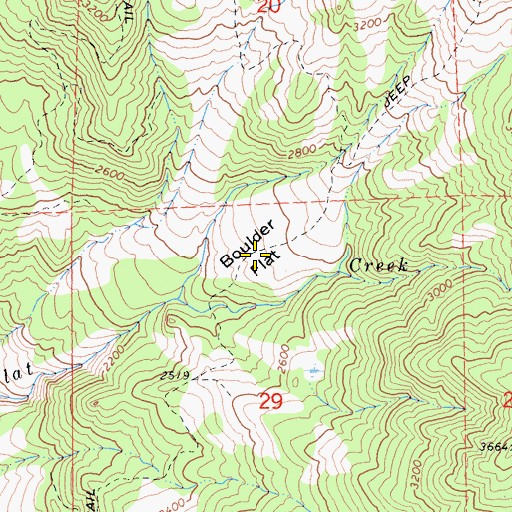 Topographic Map of Boulder Flat, CA