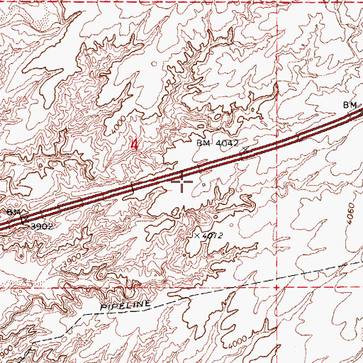 Topographic Map of CCA Tower, AZ