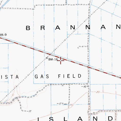 Topographic Map of Brannan Island, CA