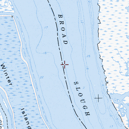 Topographic Map of Broad Slough, CA