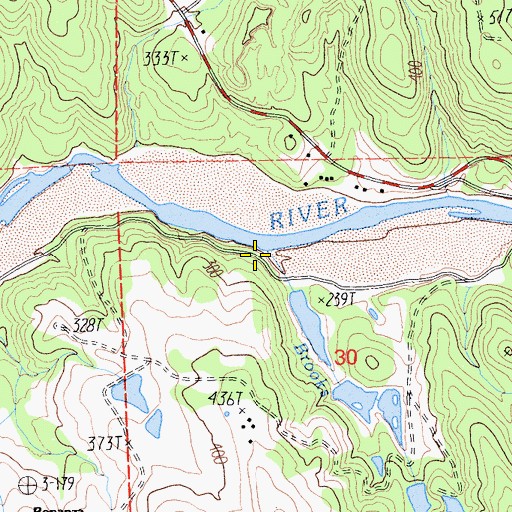 Topographic Map of Brooks Creek, CA