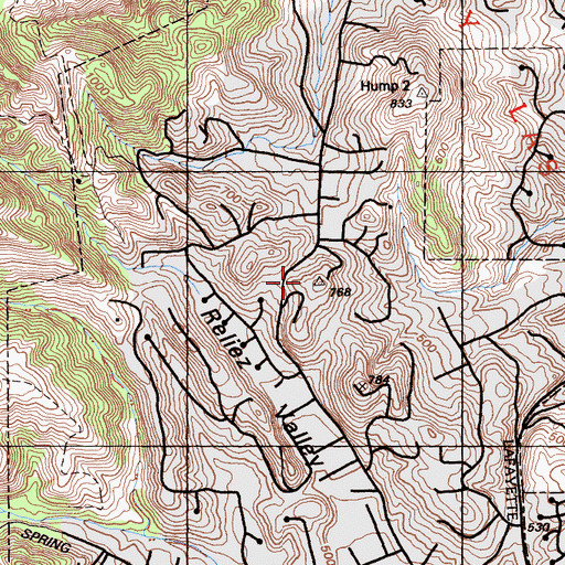 Topographic Map of Brookwood Reservoir, CA
