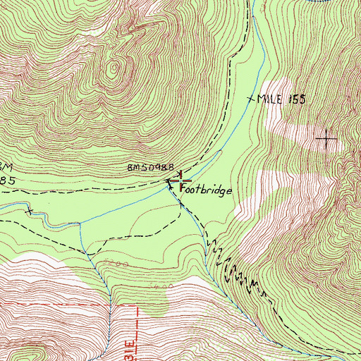 Topographic Map of Bubbs Creek, CA