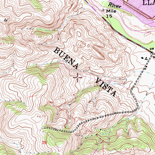 Topographic Map of Buena Vista, CA