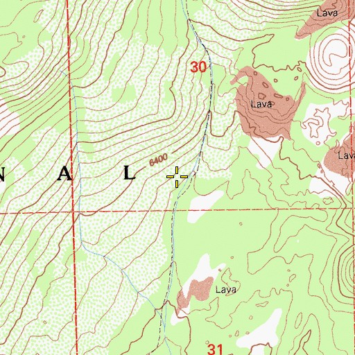 Topographic Map of Bunchgrass Trail, CA