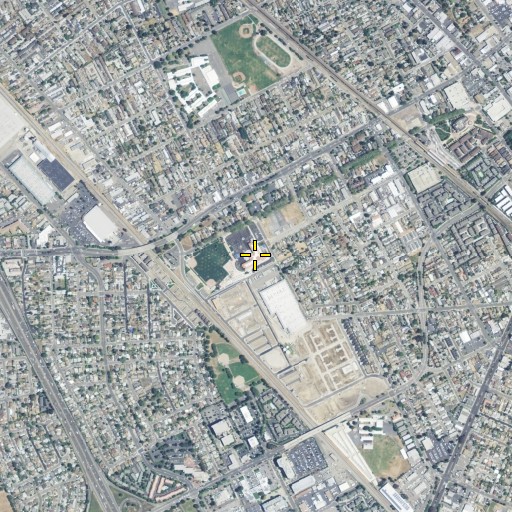 Aerial/Satellite Image of Burbank Elementary School, CA