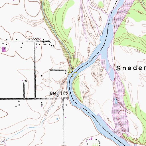 Topographic Map of Burch Creek, CA