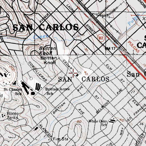 Topographic Map of E R Burton Park, CA