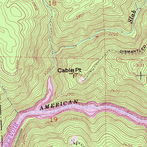 Topographic Map of Cable Point, CA