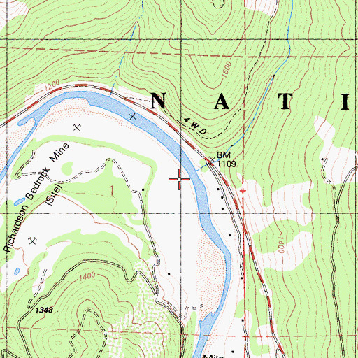 Topographic Map of Cade Creek, CA