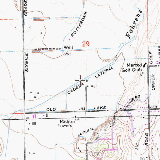 Topographic Map of Cadera Lateral, CA