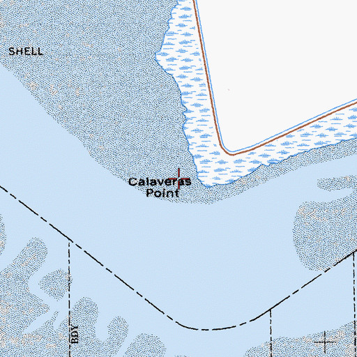 Topographic Map of Calaveras Point, CA