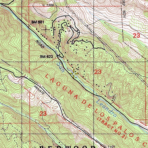 Topographic Map of Canyon Elementary School, CA