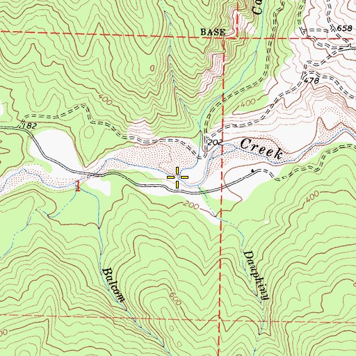Topographic Map of Carson Creek, CA