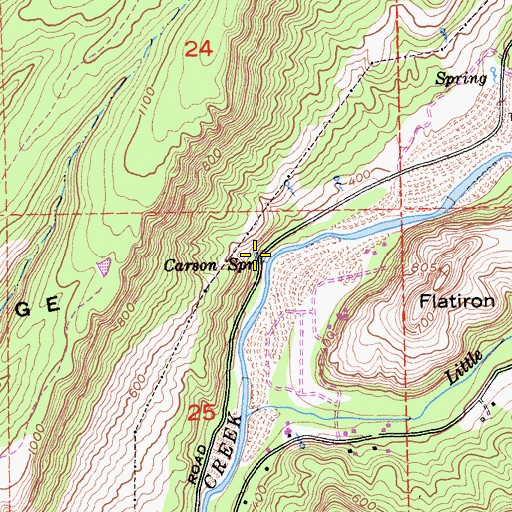 Topographic Map of Carson Spring, CA