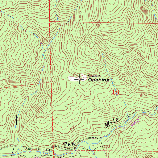 Topographic Map of Case Opening, CA