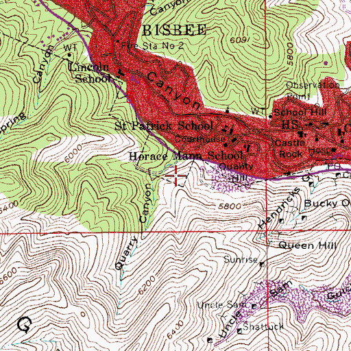 Topographic Map of Higgins Hill, AZ