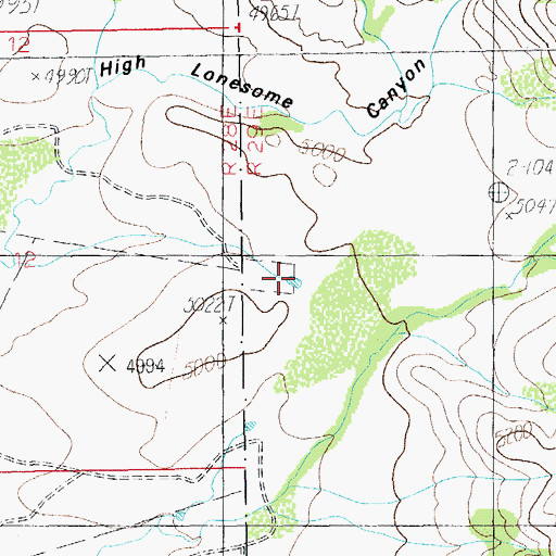 Topographic Map of High Lonesome Tank, AZ