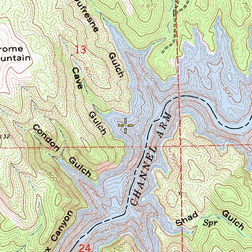 Topographic Map of Cave Gulch, CA