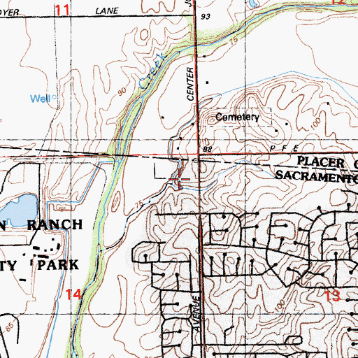 Topographic Map of Antelope View Charter School, CA