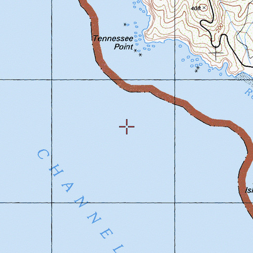 Topographic Map of Centissima Reef, CA