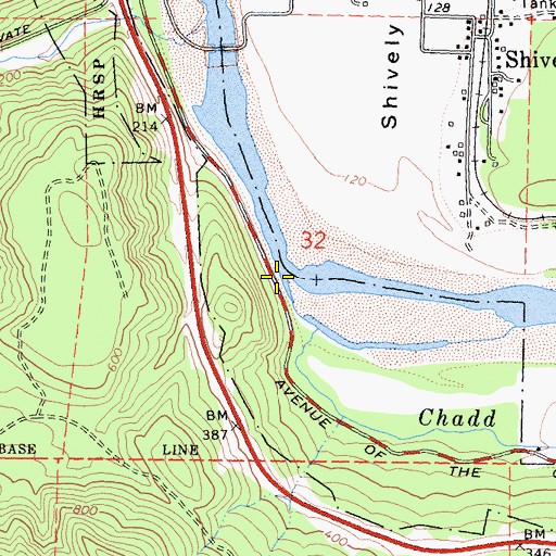 Topographic Map of Chadd Creek, CA