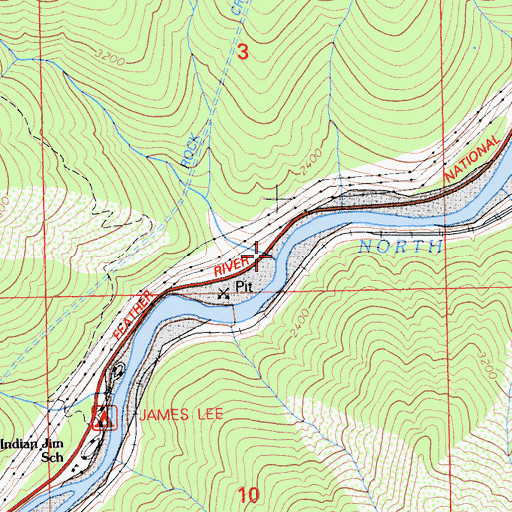 Topographic Map of Chambers Creek, CA