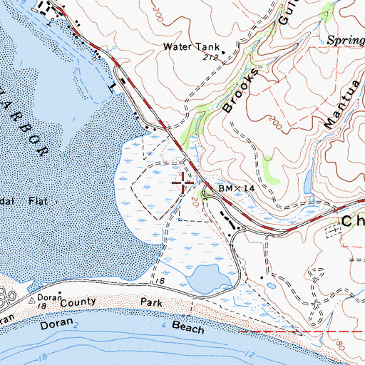 Topographic Map of Cheney Gulch, CA