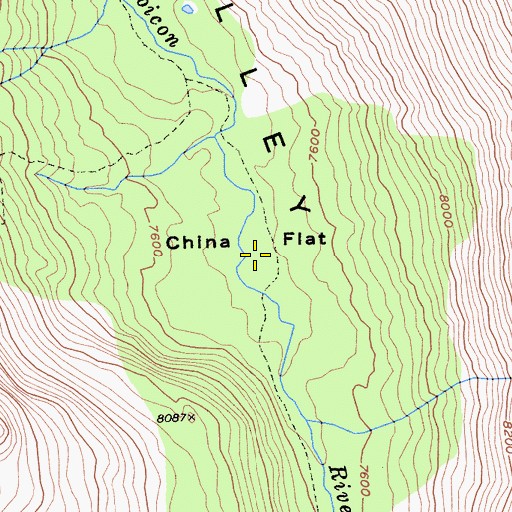 Topographic Map of China Flat, CA