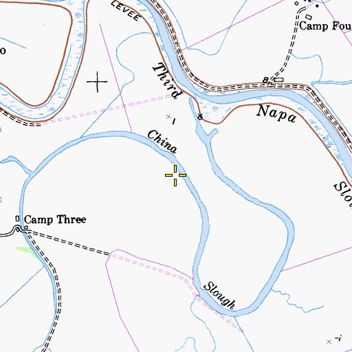 Topographic Map of China Slough, CA