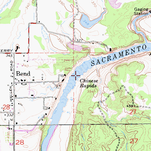Topographic Map of Chinese Rapids, CA
