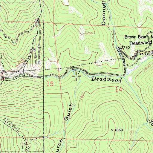 Topographic Map of Church Gulch, CA