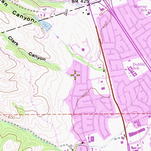 Topographic Map of Clark Canyon, CA
