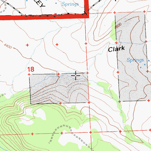 Topographic Map of Clark Canyon, CA