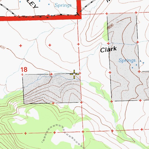Topographic Map of Clark Canyon, CA