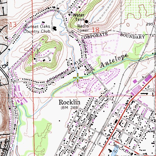 Topographic Map of Clover Valley, CA