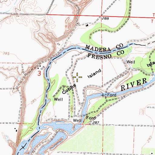 Topographic Map of Cobbs Island, CA