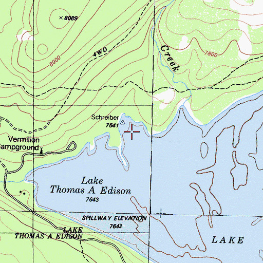 Topographic Map of Cold Creek, CA