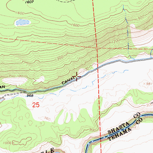 Topographic Map of Coleman Canal, CA