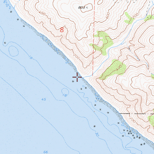 Topographic Map of Cooskie Creek, CA