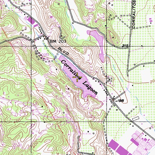 Topographic Map of Corralitos Lagoon, CA