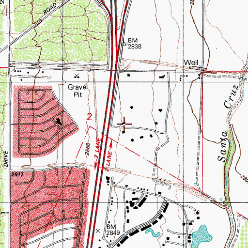 Topographic Map of Pear Tank, AZ