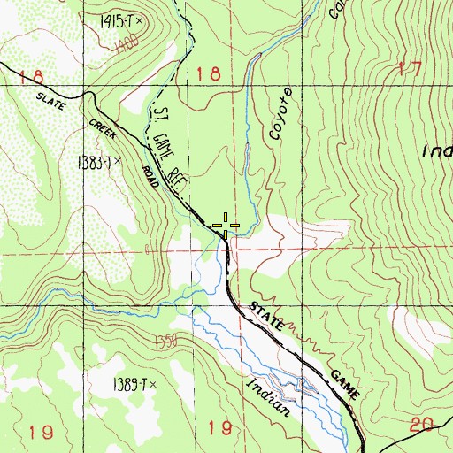 Topographic Map of Coyote Canyon, CA