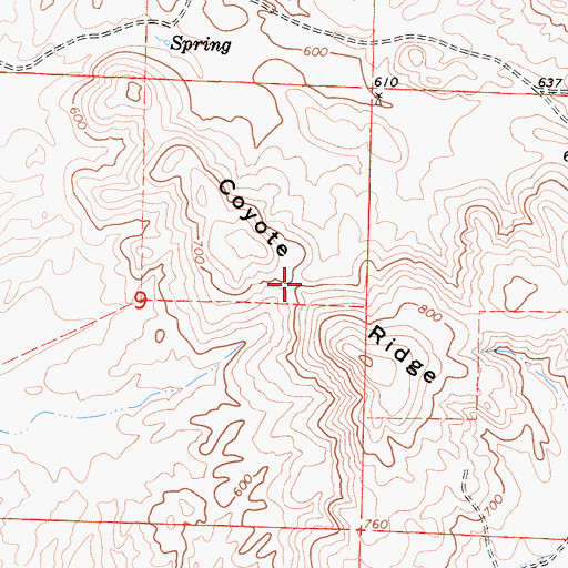 Topographic Map of Coyote Ridge, CA