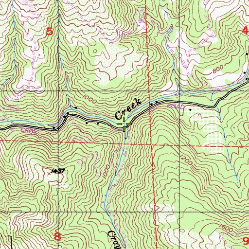 Topographic Map of Croy Creek, CA